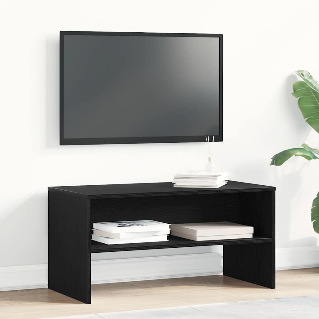 vidaXL Mueble de TV madera de ingeniería roble negro 80x40x40 cm