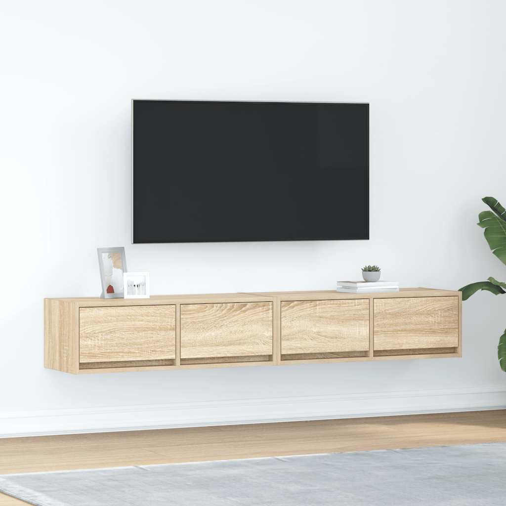 vidaXL Muebles de TV 2 uds Roble Sonoma 80x31x25,5cm Madera ingeniería