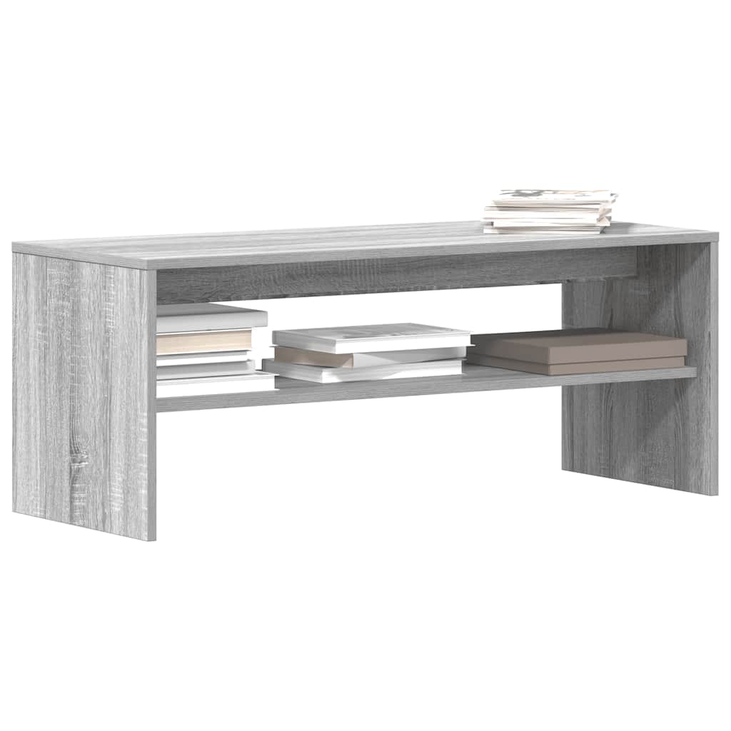vidaXL Mueble de TV madera contrachapada gris Sonoma 100x40x40 cm