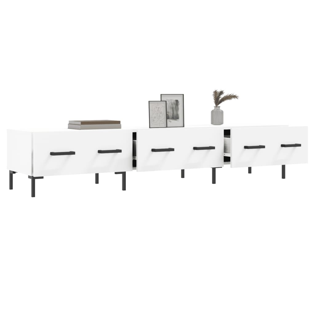 vidaXL Mueble de TV madera de ingeniería blanco 150x36x30 cm - Image 4