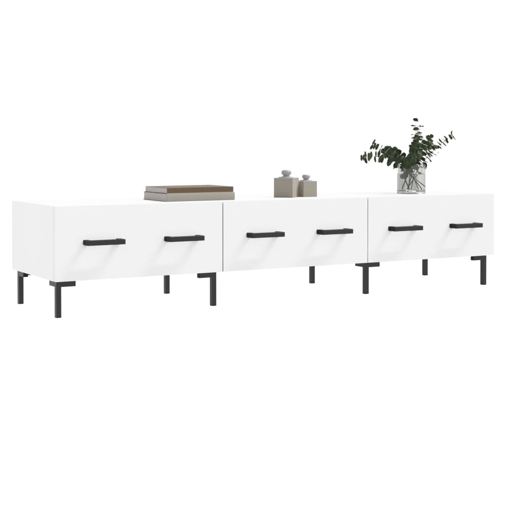 vidaXL Mueble de TV madera de ingeniería blanco 150x36x30 cm - Image 3