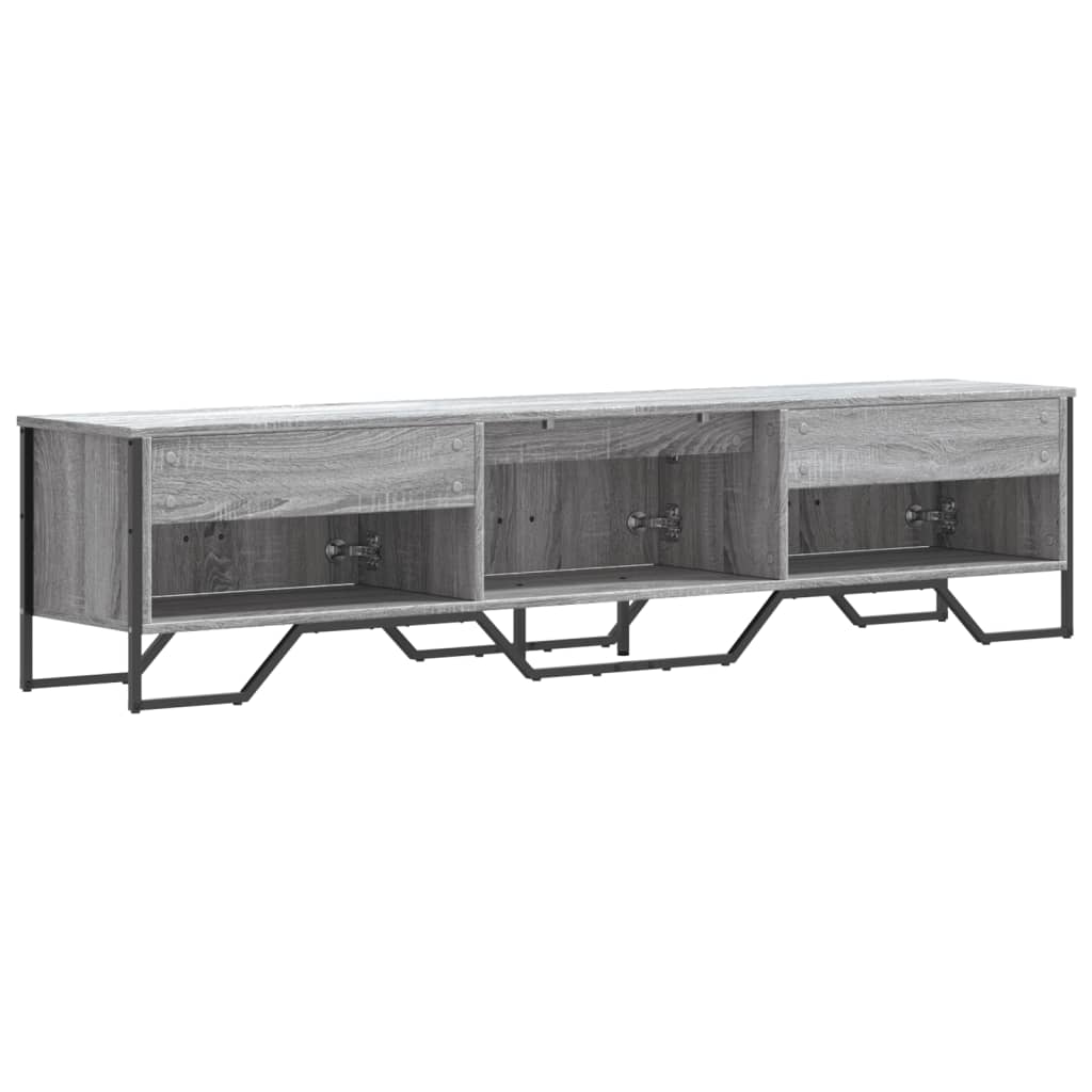 vidaXL Mueble de TV madera de ingeniería gris Sonoma 180x34x41 cm - Image 6