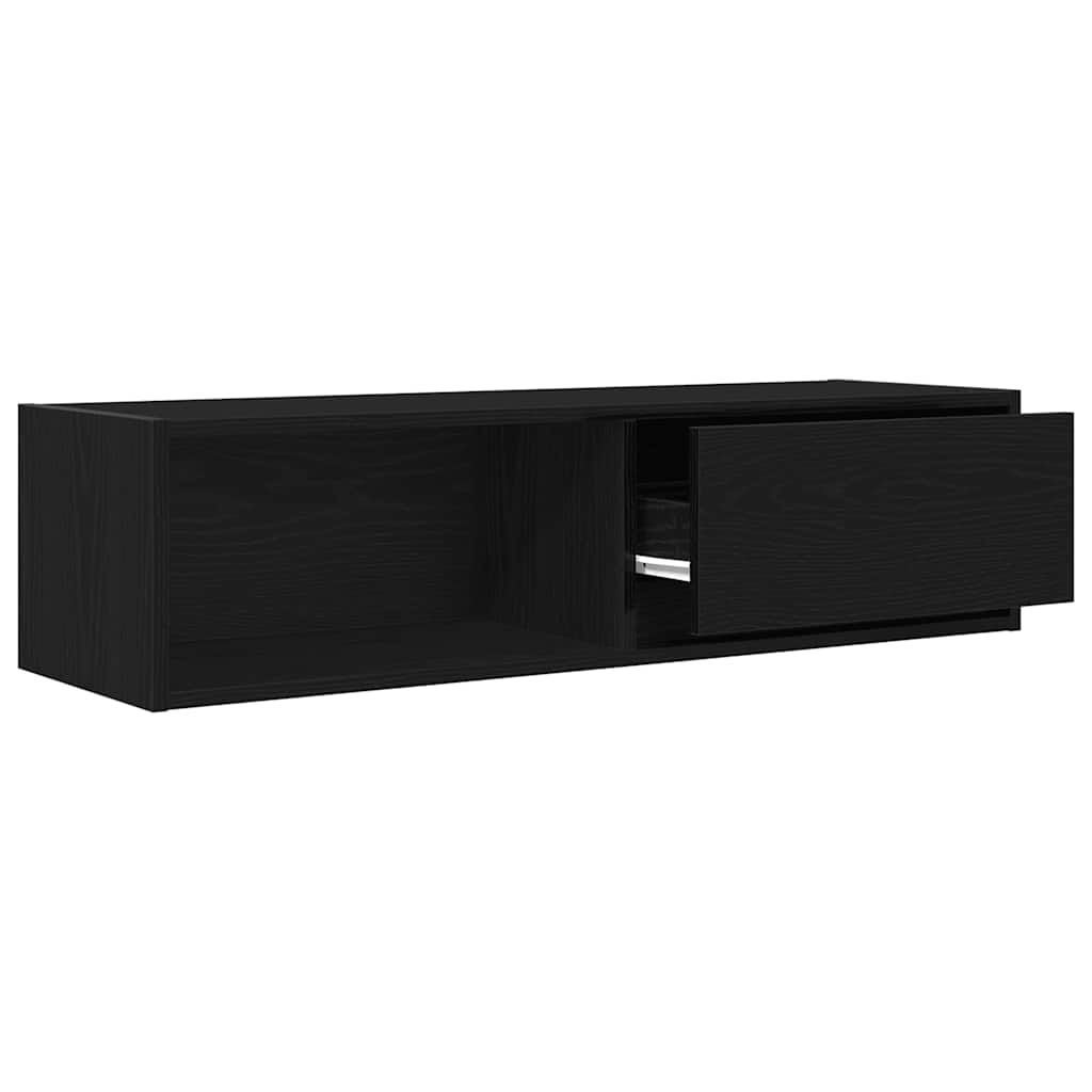 vidaXL Muebles de TV 2 uds Roble Negro 100x31x25,5cm Madera ingeniería - Image 5