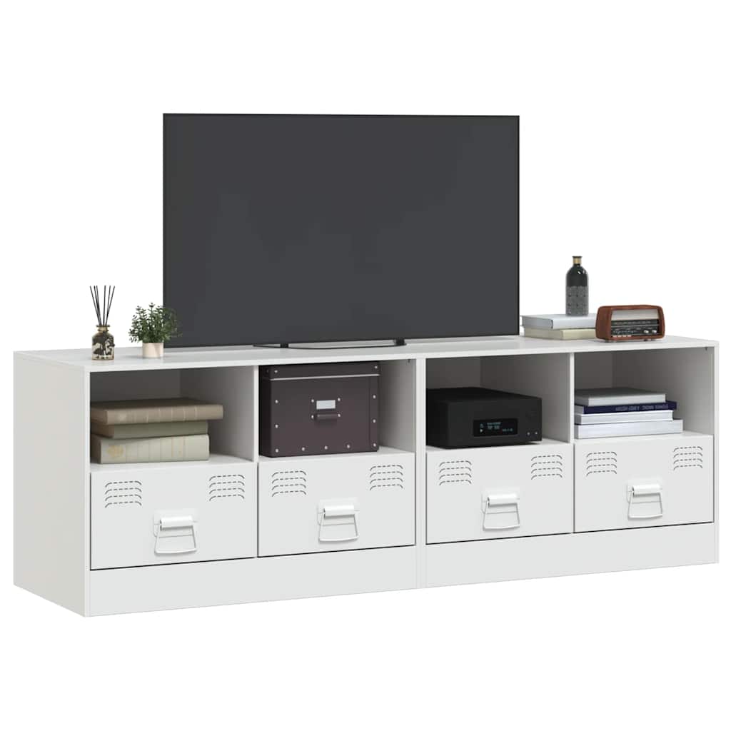 vidaXL Muebles para TV 2 unidades acero blanco 67x39x44 cm - Image 3