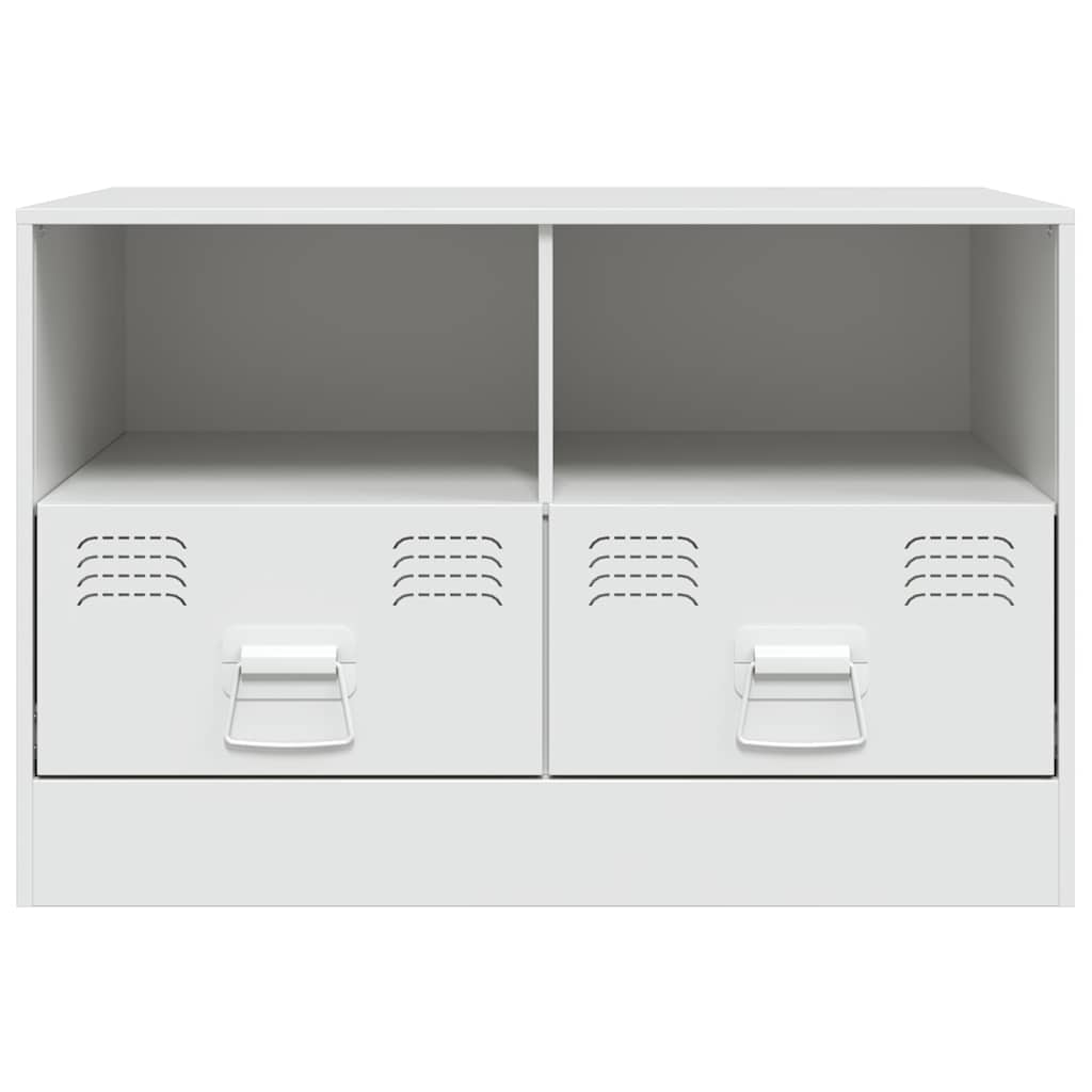 vidaXL Muebles para TV 2 unidades acero blanco 67x39x44 cm - Image 5