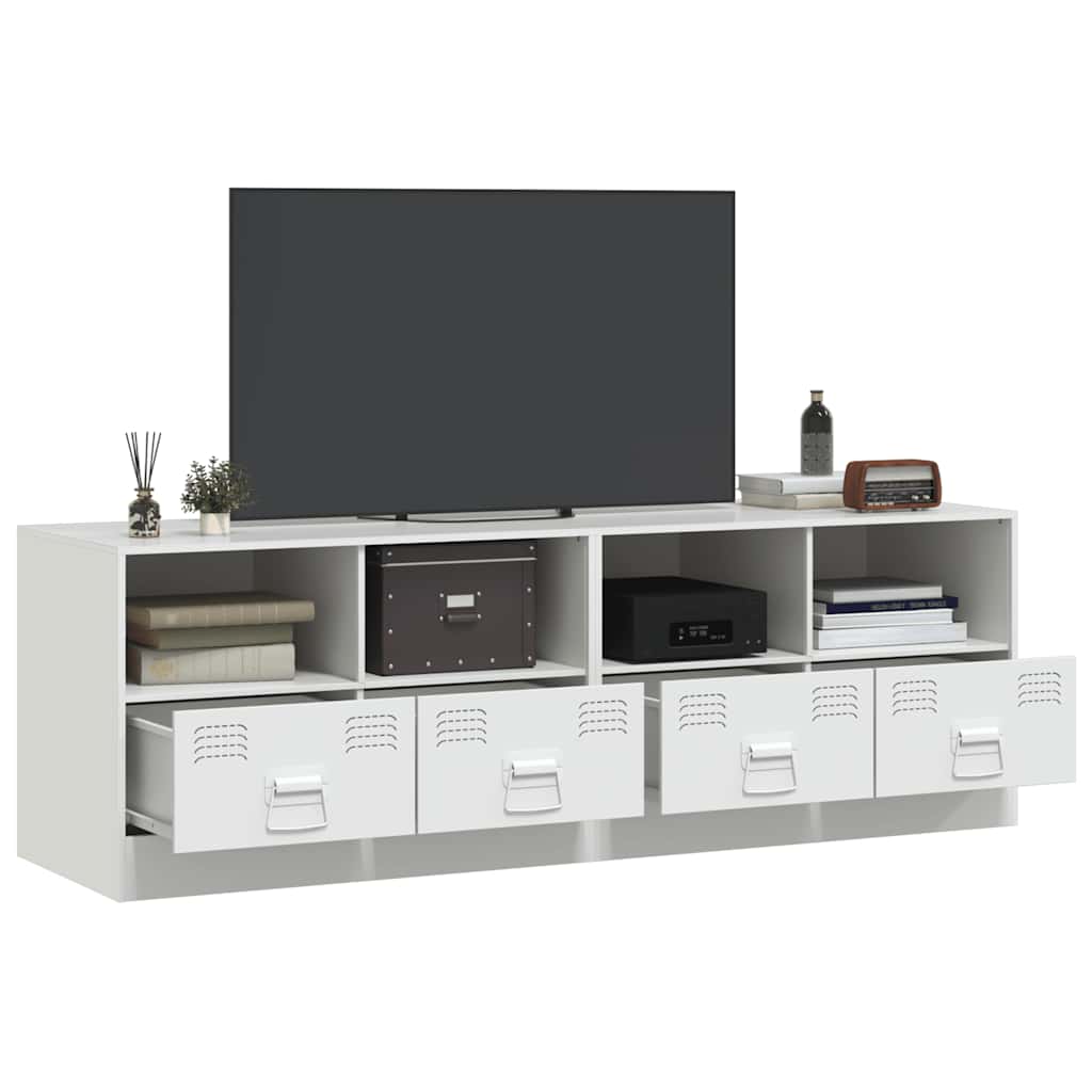vidaXL Muebles para TV 2 unidades acero blanco 67x39x44 cm - Image 4
