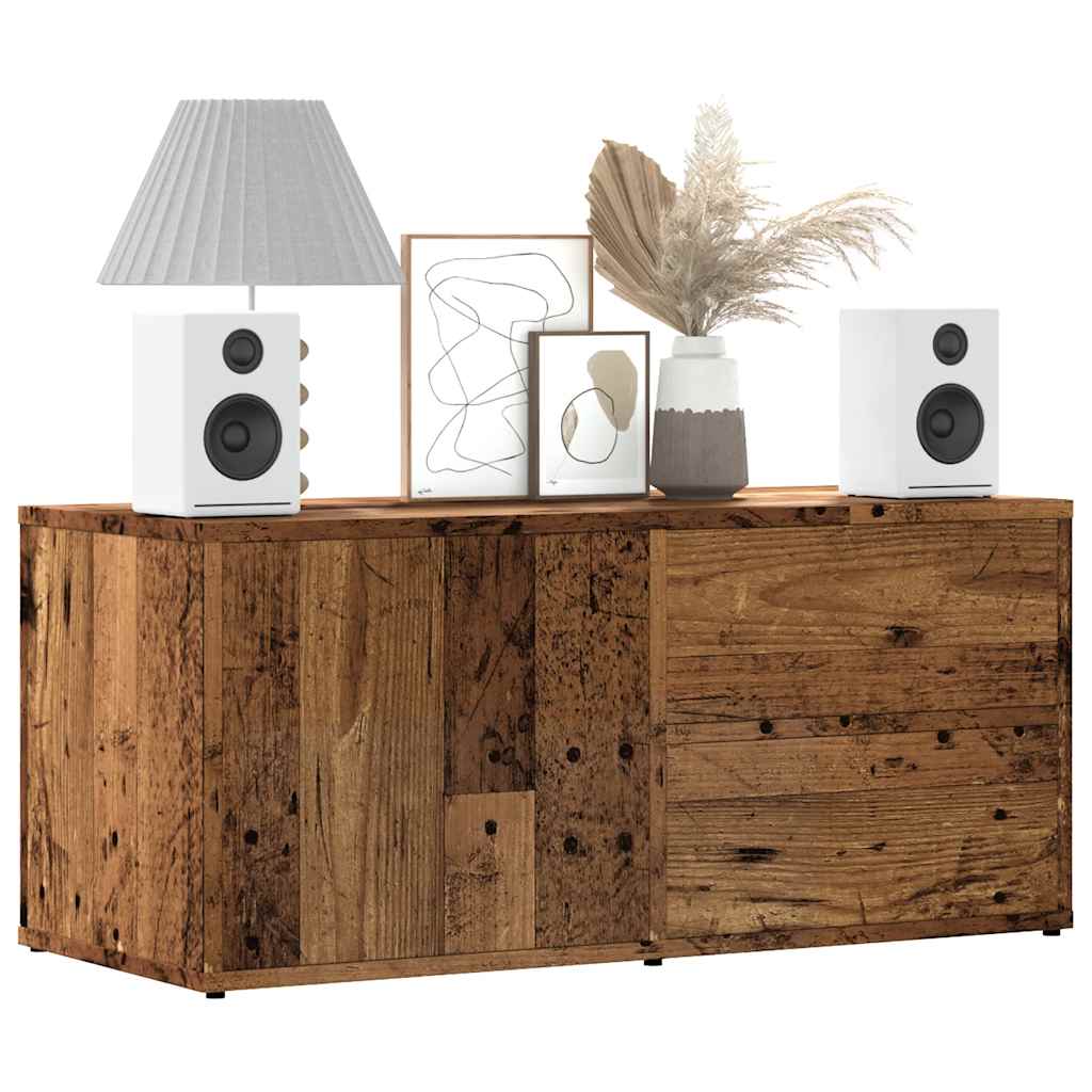 vidaXL Mueble de TV madera ingeniería madera envejecida 80x34x35,5 cm