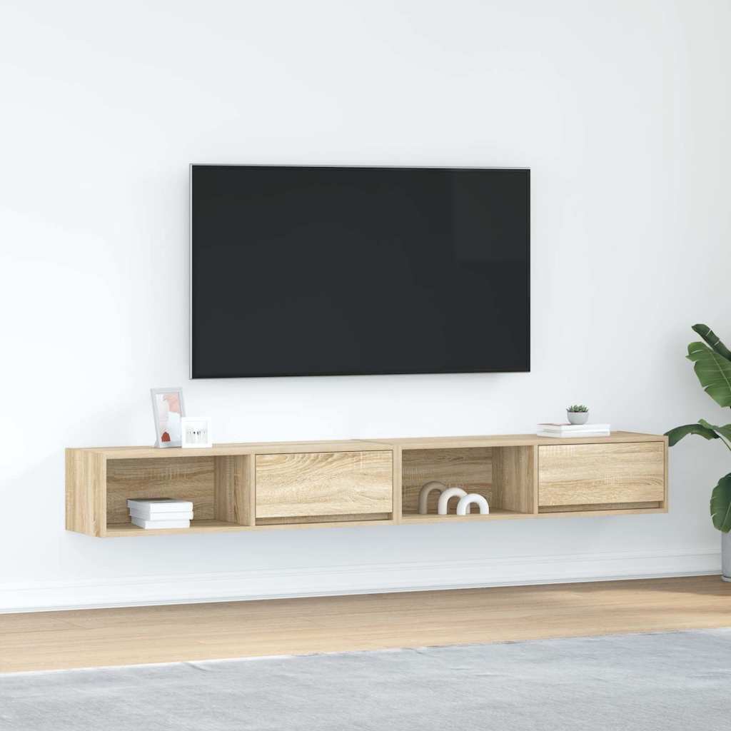 vidaXL Muebles de TV 2uds Roble Sonoma 100x31x25,5cm Madera ingeniería