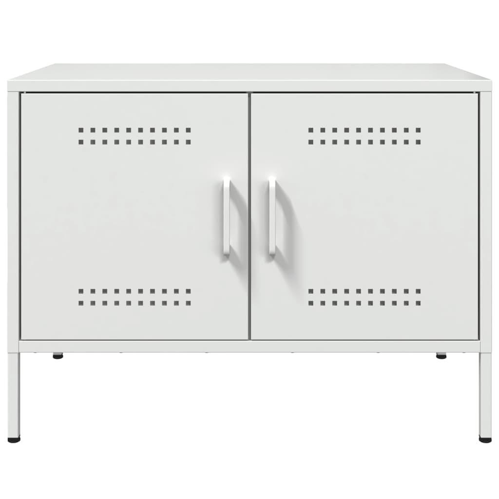 vidaXL Mueble de TV de acero blanco 68x39x50,5 cm - Image 6