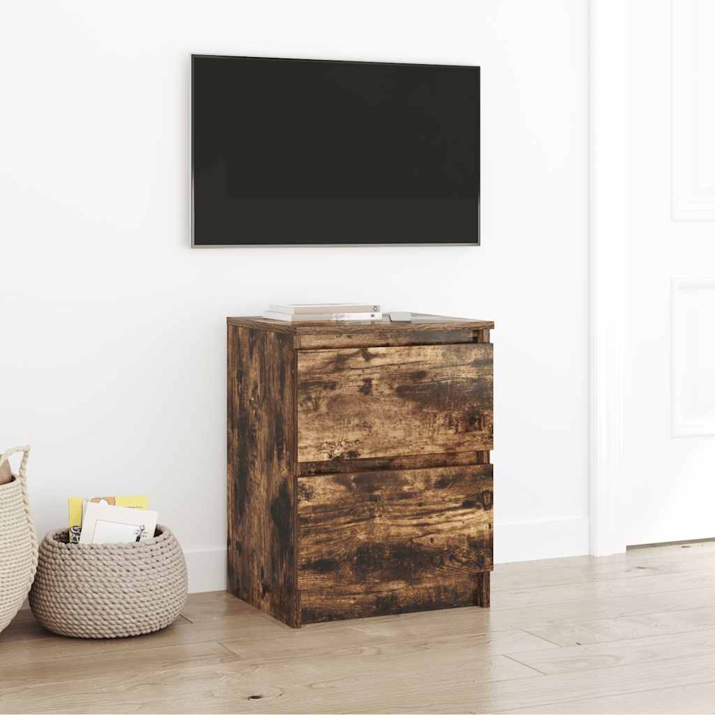 vidaXL Mueble de TV de roble ahumado 40x35x54 cm Madera de ingeniería