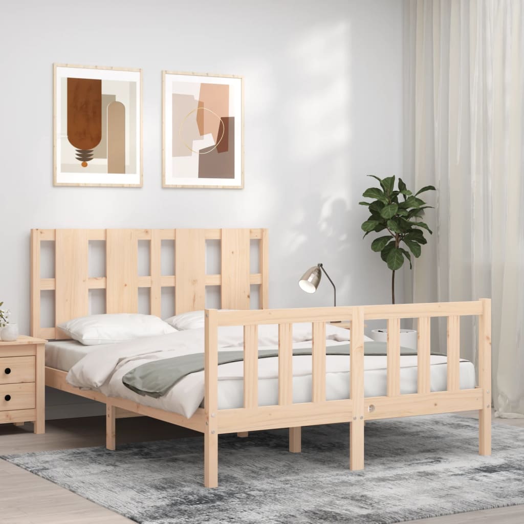 vidaXL Estructura de cama sin colchón madera de pino maciza 120x200 cm