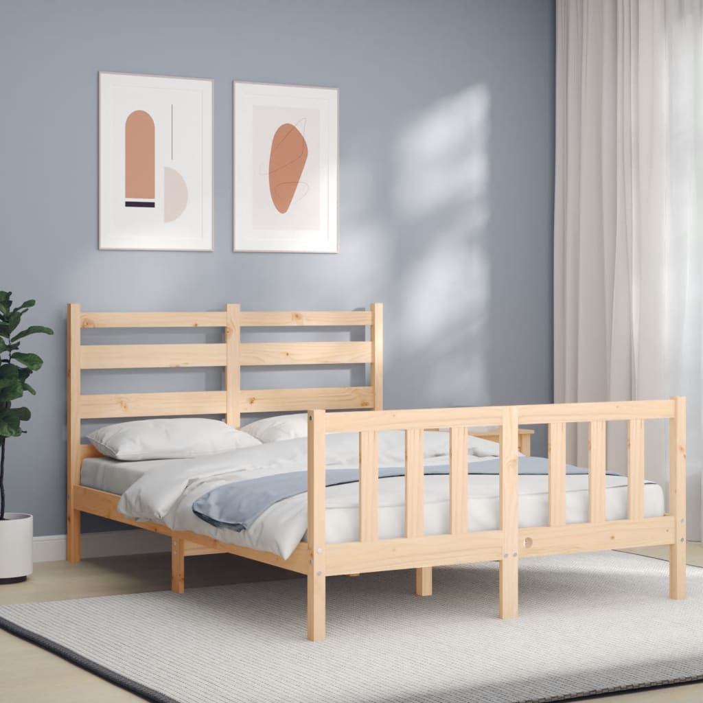 vidaXL Estructura de cama sin colchón madera de pino maciza 120x200 cm