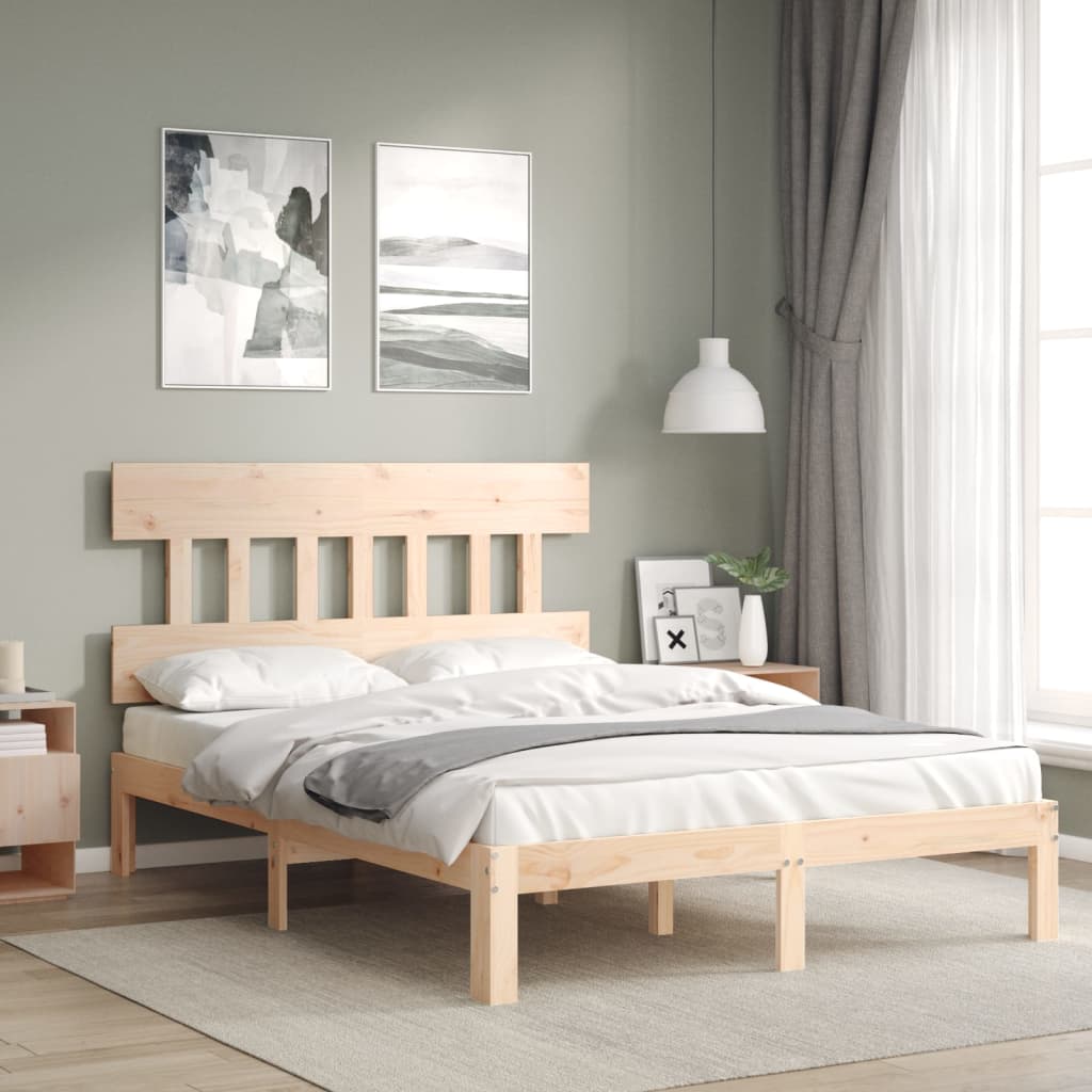 vidaXL Estructura de cama sin colchón madera de pino maciza 120x200 cm
