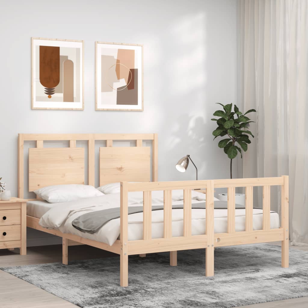 vidaXL Estructura de cama sin colchón madera de pino maciza 120x200 cm