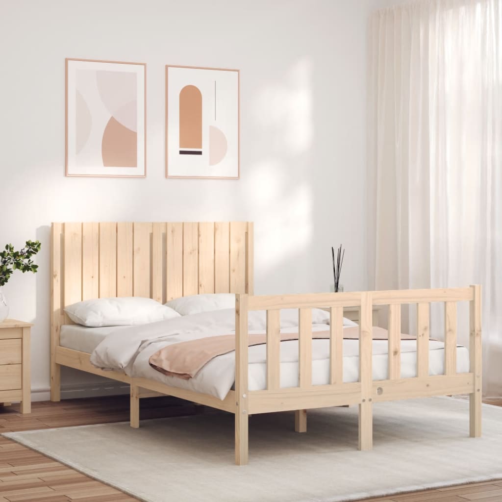 vidaXL Estructura de cama sin colchón madera de pino maciza 120x200 cm