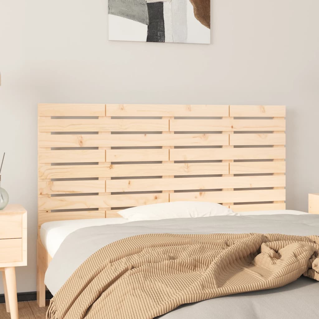 vidaXL Cabecero de cama de pared madera maciza de pino 141x3x63 cm