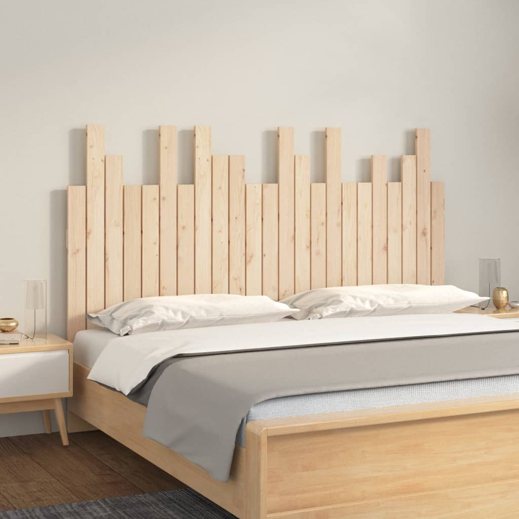 vidaXL Cabecero de cama de pared madera maciza de pino 146,5x3x80 cm