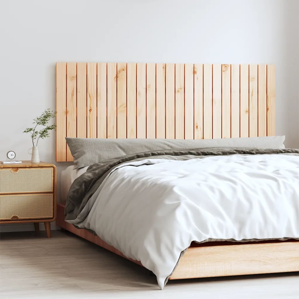 vidaXL Cabecero de cama de pared madera maciza de pino 147x3x60 cm