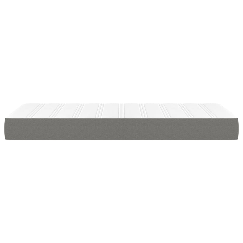 vidaXL Colchón de muelles ensacados tela gris oscuro 90x200x20 cm - Image 4