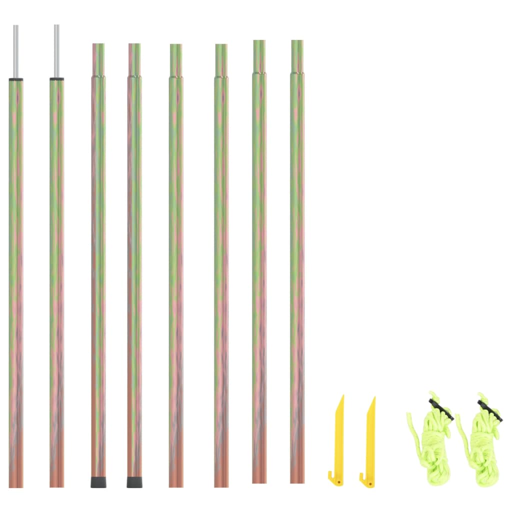 vidaXL Postes de toldo de vela 2 uds acero galvanizado 200 cm