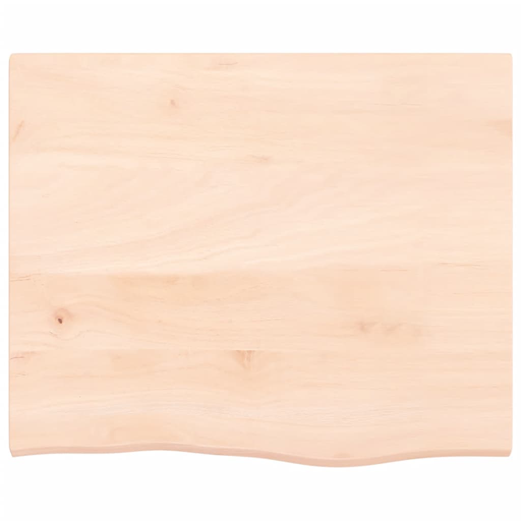 vidaXL Tablero de mesa madera maciza de roble sin tratar 60x50x2 cm - Image 3