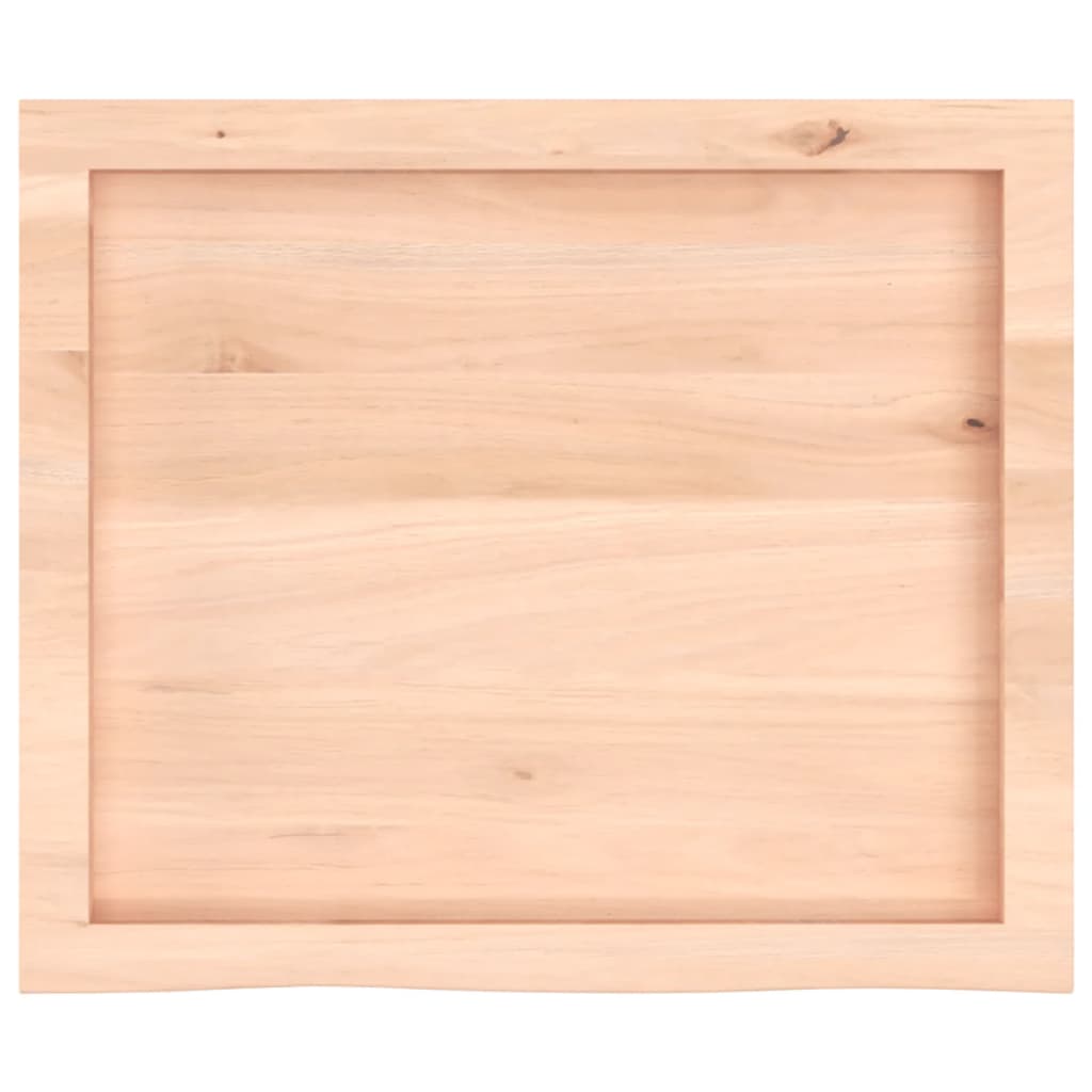 vidaXL Tablero de mesa madera maciza roble sin tratar 60x50x(2-6) cm - Image 4