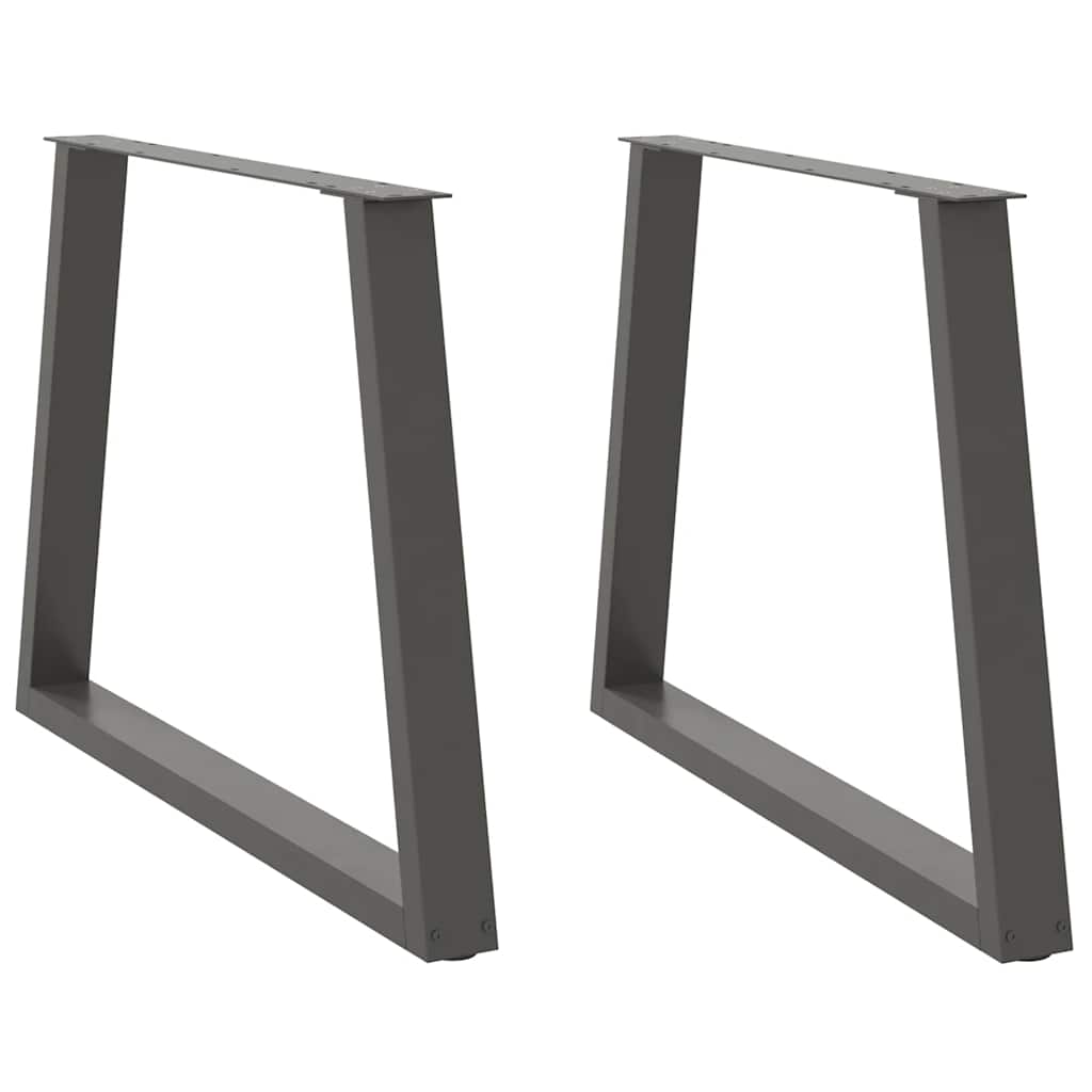 vidaXL Patas para mesa de comedor en forma de V (2 unidades), antracita, 100 x (72-73,3) cm, acero