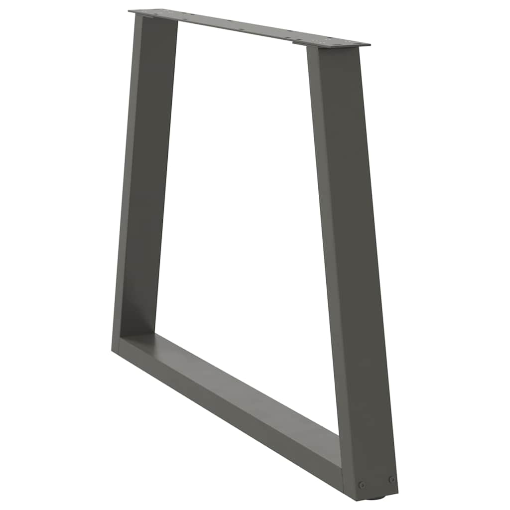 vidaXL Patas para mesa de comedor en forma de V (2 unidades), antracita, 100 x (72-73,3) cm, acero - Image 4