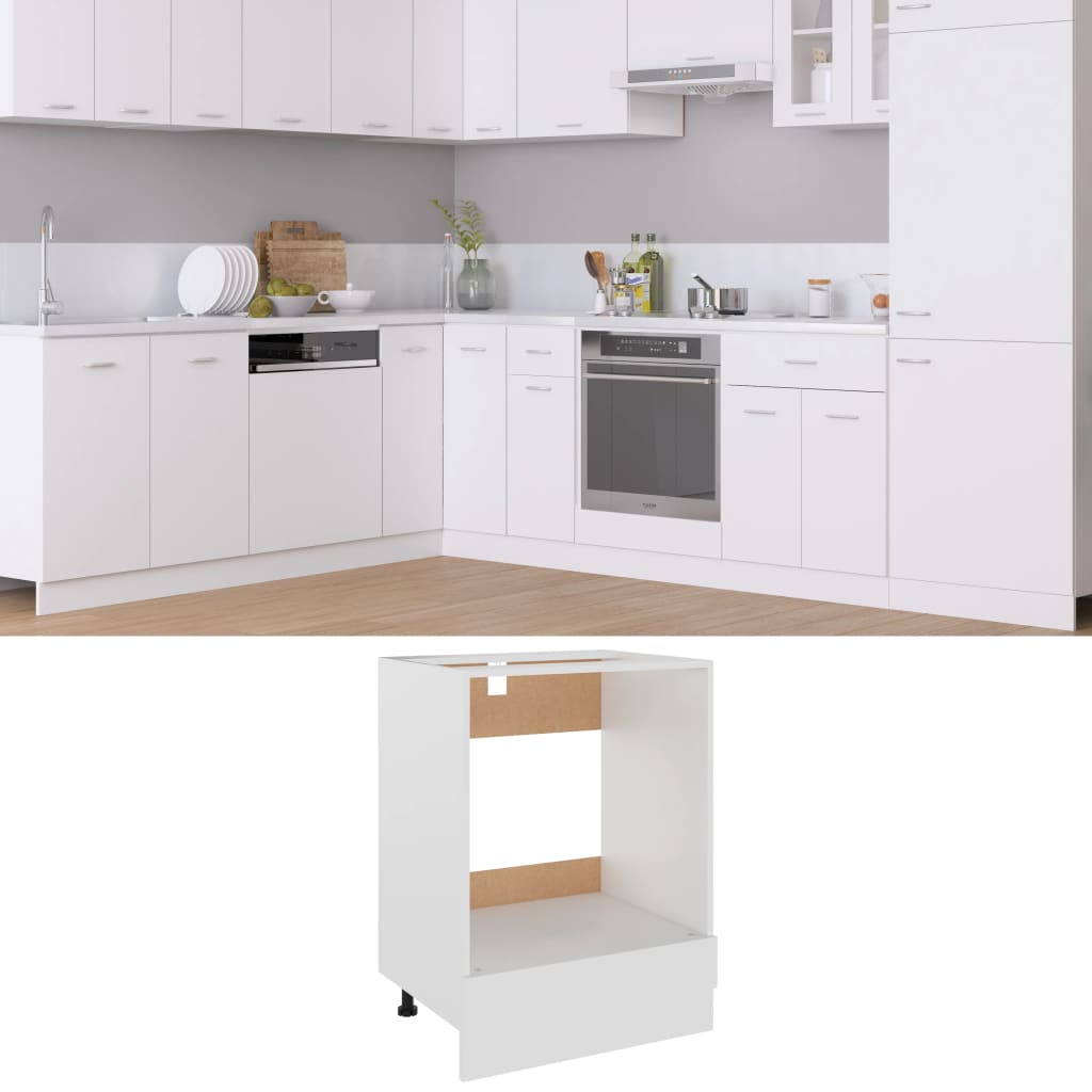 vidaXL Mueble para horno "Riga" blanco 60x46x81,5 cm de madera de ingeniería
