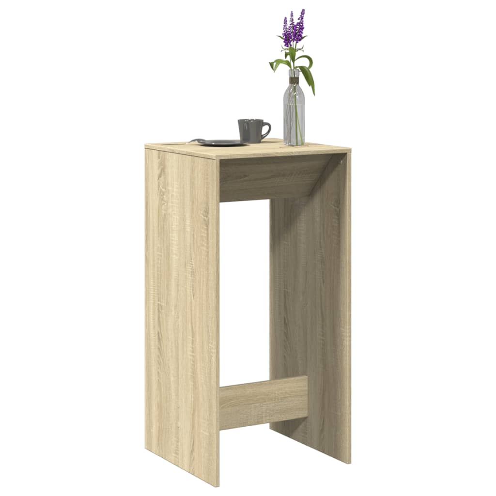 vidaXL Mesa alta de bar madera ingeniería roble Sonoma 51x50x103,5 cm