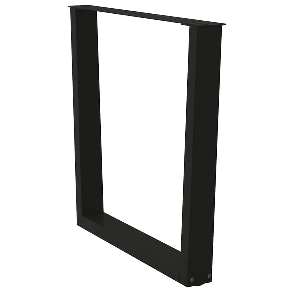 vidaXL Patas para mesa de comedor en forma de V (2 unidades), color negro, 90 x (72-73,3) cm, acero - Image 4