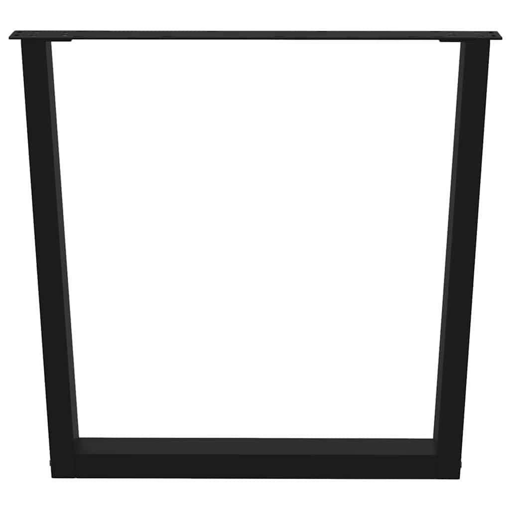 vidaXL Patas para mesa de comedor en forma de V (2 unidades), color negro, 90 x (72-73,3) cm, acero - Image 5