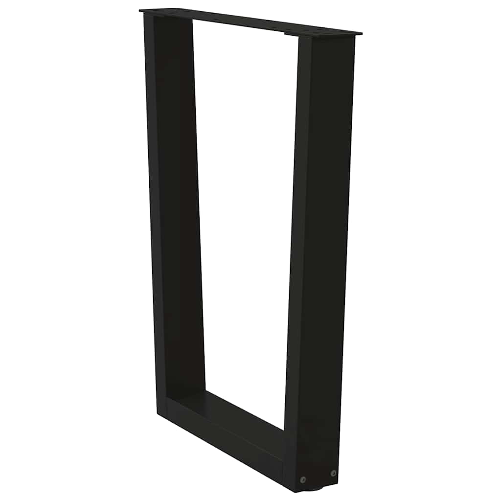 vidaXL Patas para mesa de comedor en forma de V (2 unidades), color negro, 70 x (72-73,3) cm, acero - Image 5