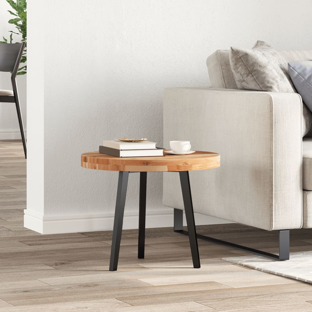 vidaXL Tablero de mesa redondo madera maciza de acacia Ø50x4 cm - Image 3