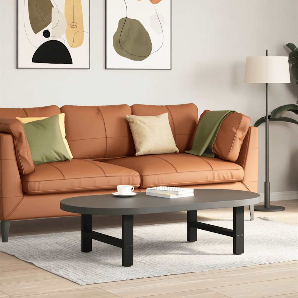 vidaXL Patas para mesa de centro negras (2 unidades, 70 x 30-31 cm, acero)