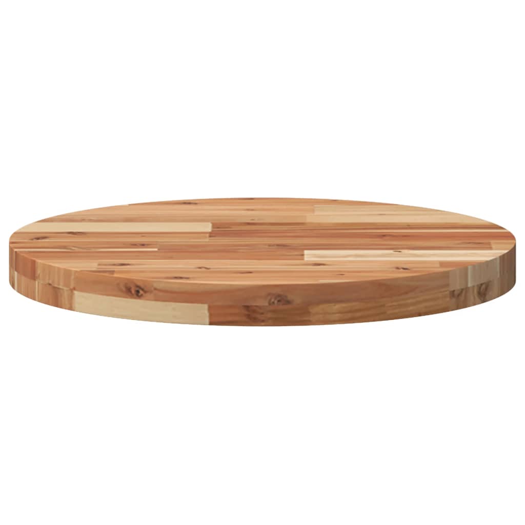 vidaXL Tablero de mesa redondo madera maciza de acacia Ø50x4 cm - Image 4
