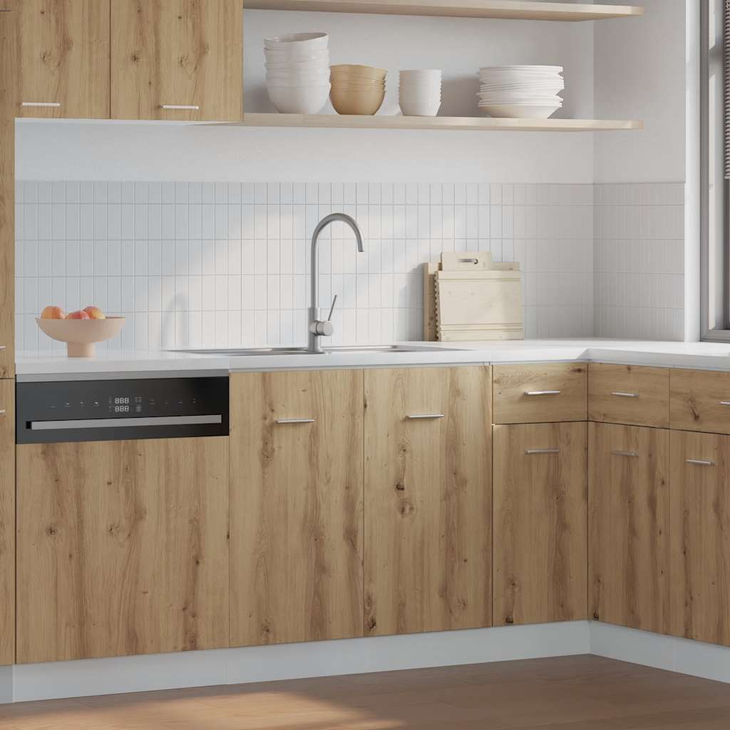 vidaXL Mueble bajo fregadero "Lyon" roble artesanal 80x46x81,5 cm madera de ingeniería