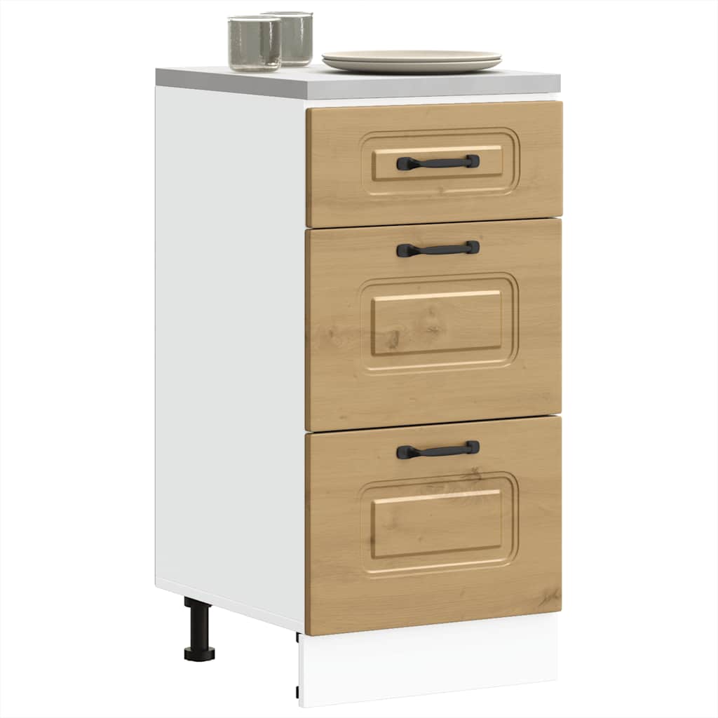 vidaXL Mueble bajo de cocina Kalmar roble artesanal madera ingeniería