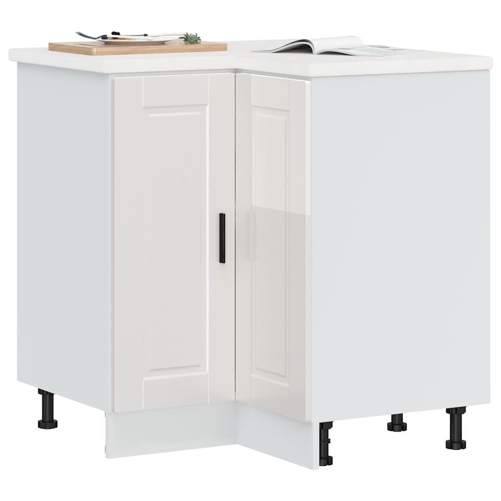 vidaXL Mueble bajo esquina de cocina porto alto brillo blanco