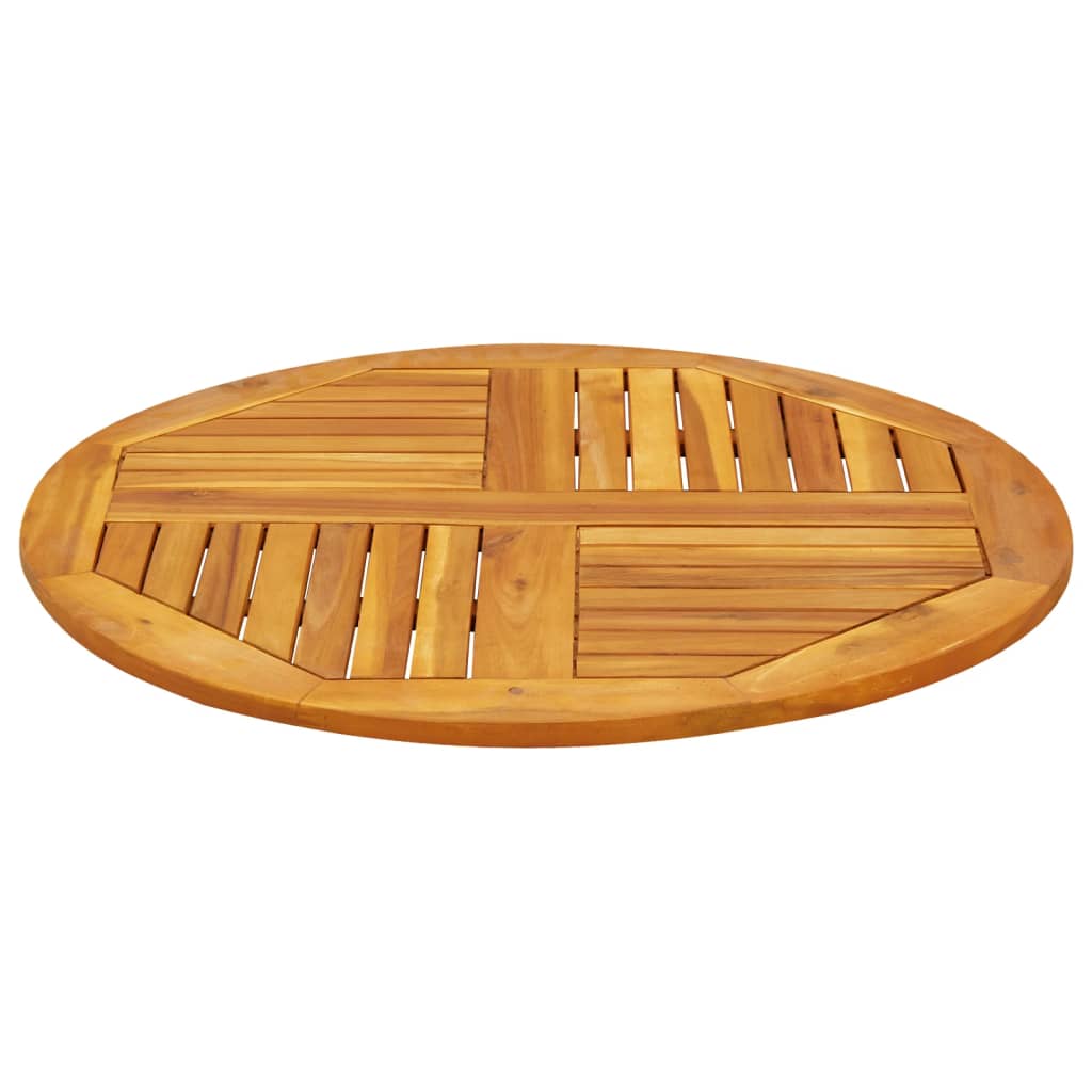 vidaXL Tablero de mesa redondo madera maciza de acacia Ø80x2,2 cm - Image 3