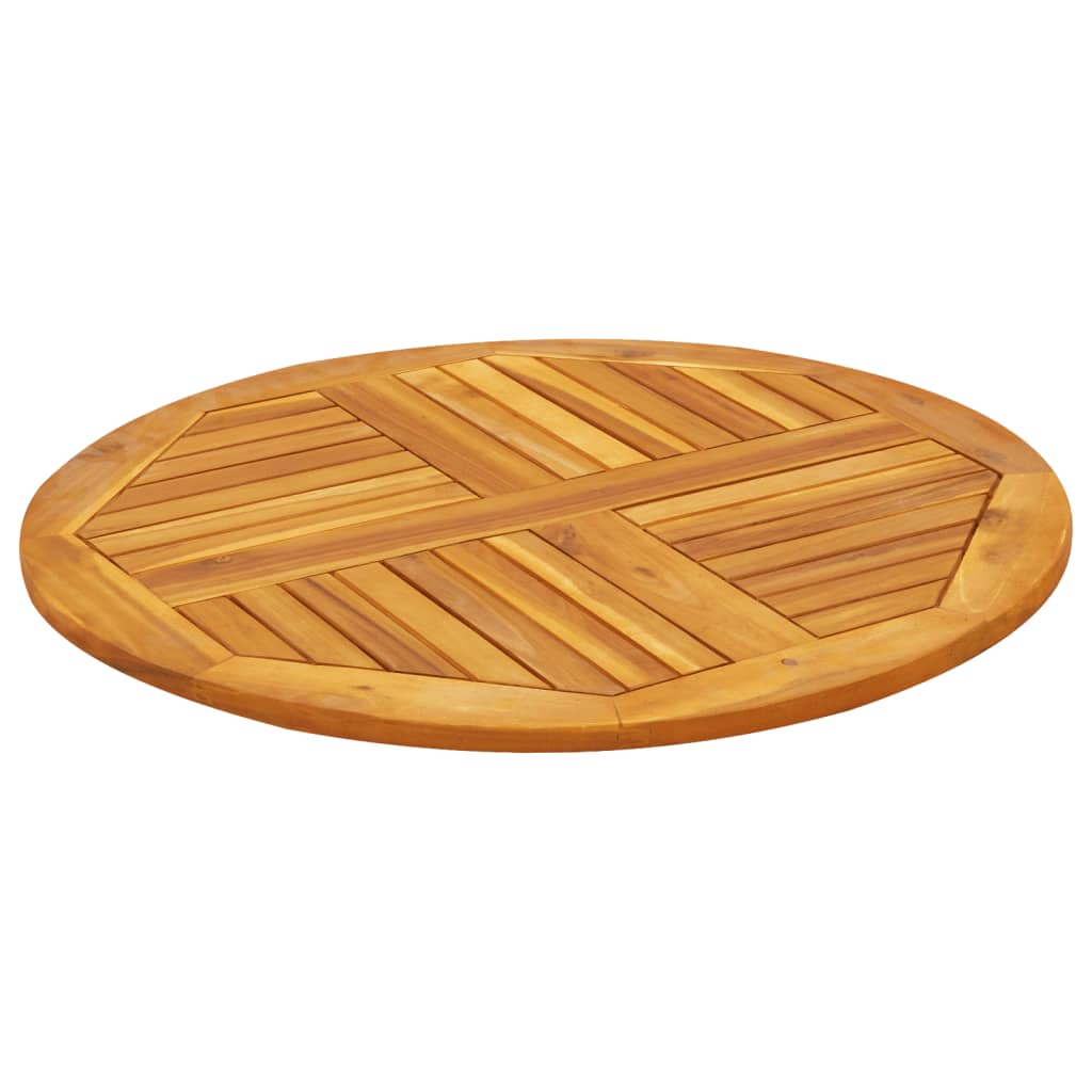 vidaXL Tablero de mesa redondo madera maciza de acacia Ø80x2,2 cm - Image 4