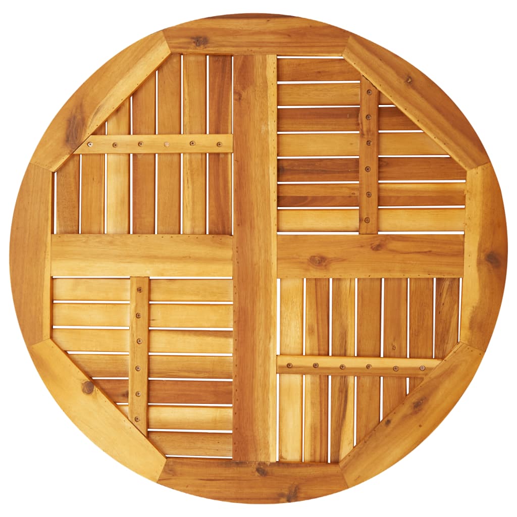vidaXL Tablero de mesa redondo madera maciza de acacia Ø80x2,2 cm - Image 6