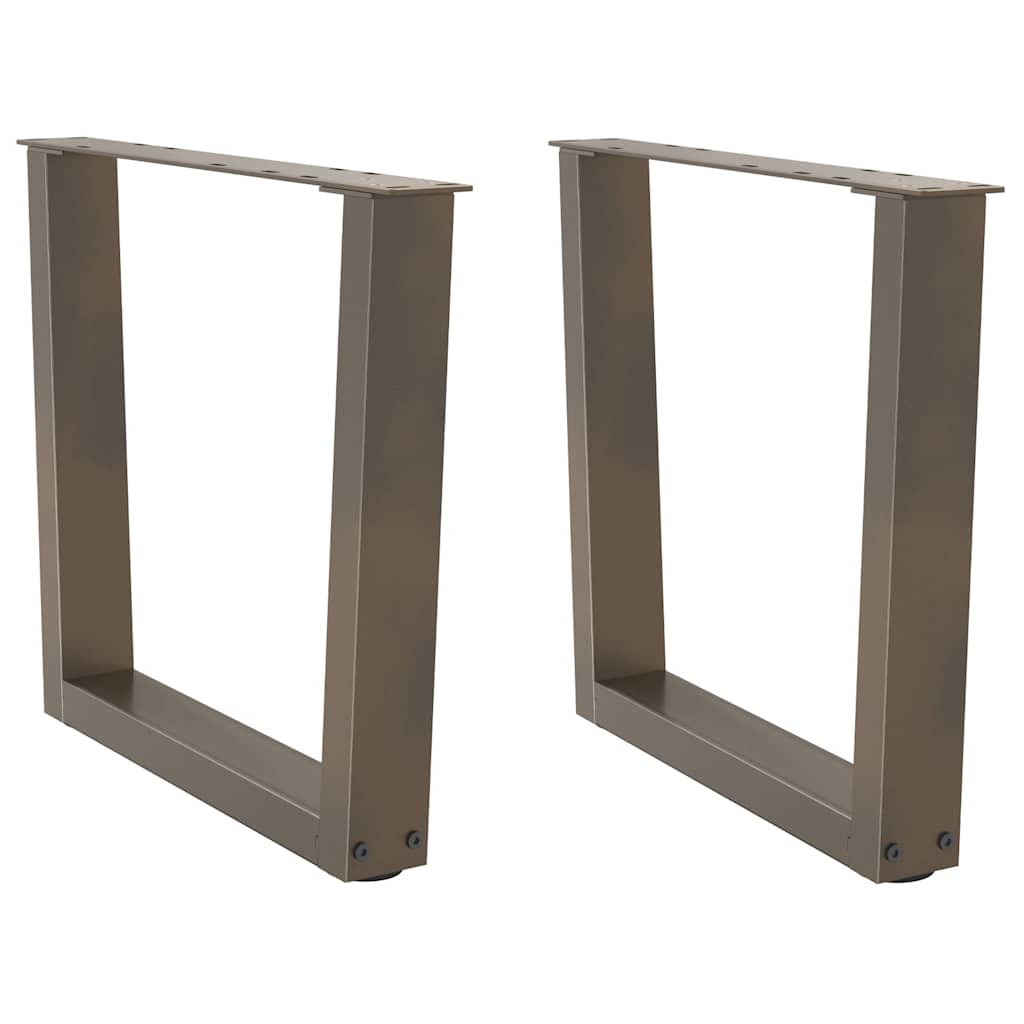 vidaXL Patas para mesa de centro en forma de V (2 unidades, acero natural, 50 x 42-43,3 cm)