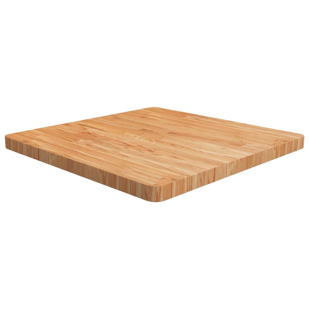 vidaXL Tablero de mesa cuadrada madera roble marrón claro 70x70x4 cm