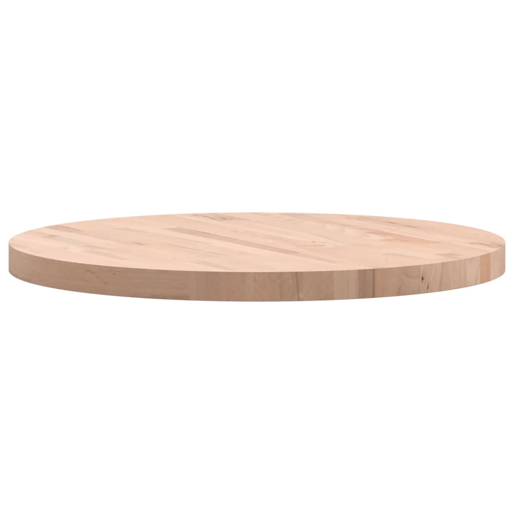 vidaXL Tablero redondo de madera maciza de haya Ø70x4 cm - Image 4