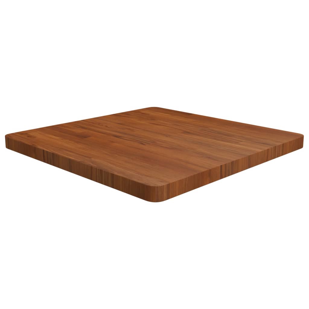 vidaXL Tablero de mesa cuadrada madera roble marrón oscuro 70x70x4 cm