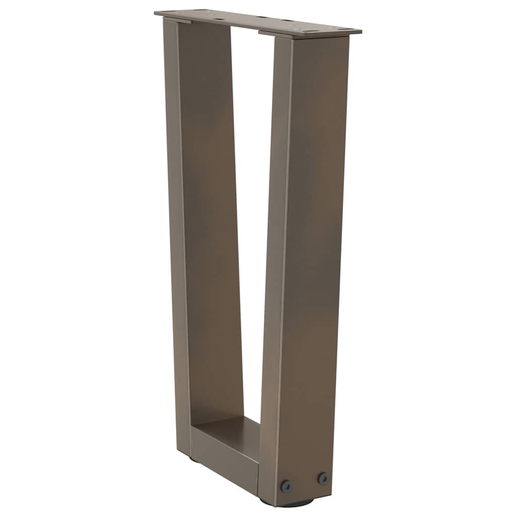 vidaXL Patas para mesa de centro en forma de V (2 unidades, acero natural, 38 x 42-43,3 cm) - Image 4