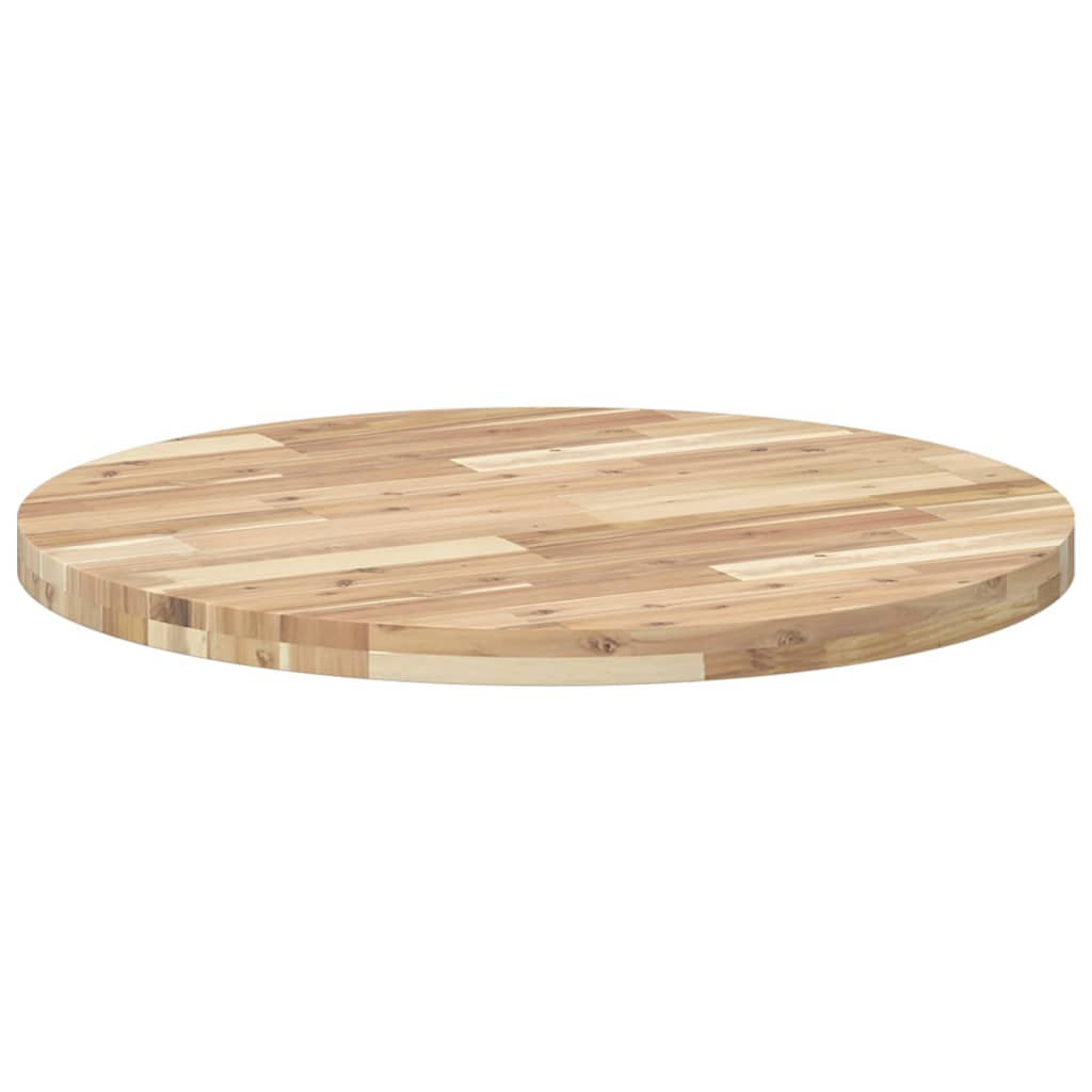 vidaXL Tablero de mesa redondo madera maciza de acacia Ø80x4 cm - Image 5