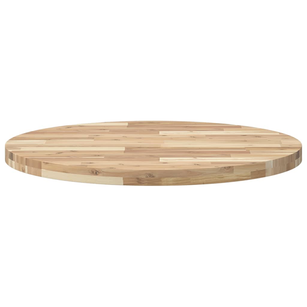 vidaXL Tablero de mesa redondo madera maciza de acacia Ø80x4 cm - Image 4