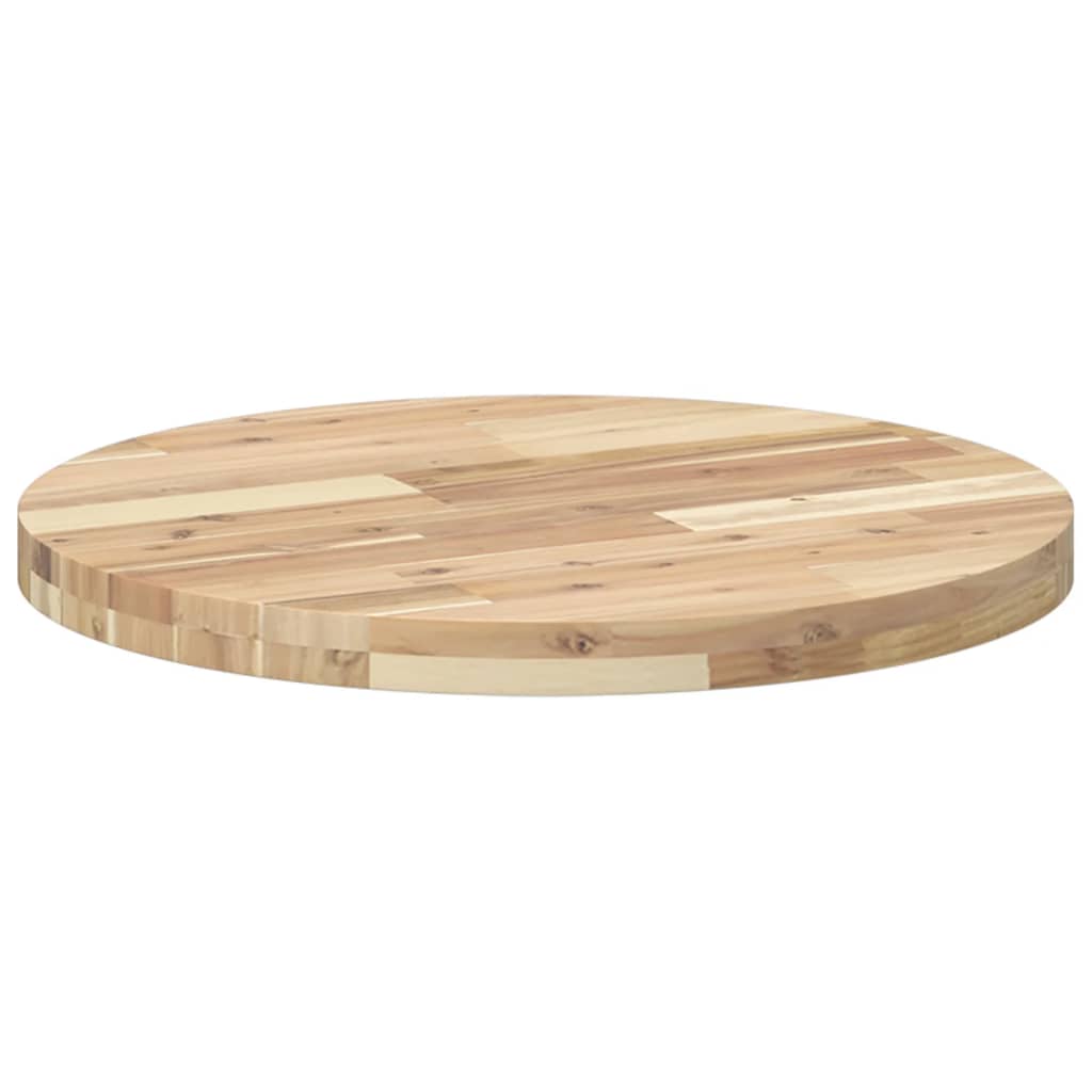 vidaXL Tablero de mesa redondo madera maciza de acacia Ø60x4 cm - Image 5